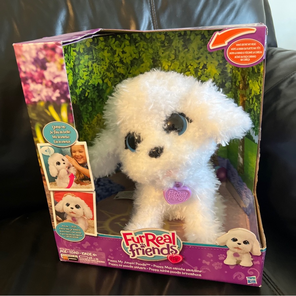 NEW Furreal friends POPPY MY JUMPIN’ POODLE PUPPY DOG WHITE RARE